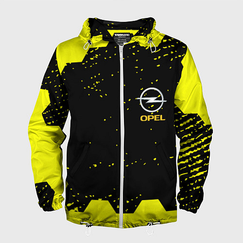 Мужская ветровка Opel auto hexagon steel / 3D-Белый – фото 1