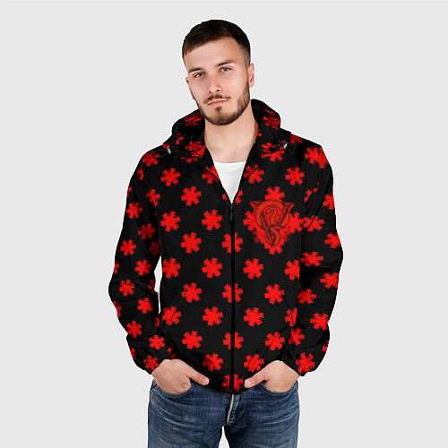 Мужская ветровка Bullet for my valentine pattern / 3D-Черный – фото 3