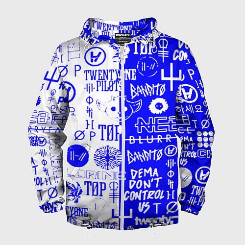 Мужская ветровка Twenty one pilots лого / 3D-Белый – фото 1