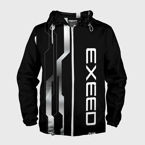 Мужская ветровка Exeed - металлические полосы / 3D-Белый – фото 1