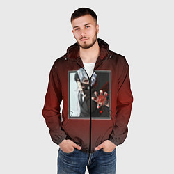 Ветровка с капюшоном мужская Аниме Токийский Гуль, цвет: 3D-черный — фото 2