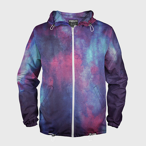 Мужская ветровка Тай-дай космос / 3D-Белый – фото 1