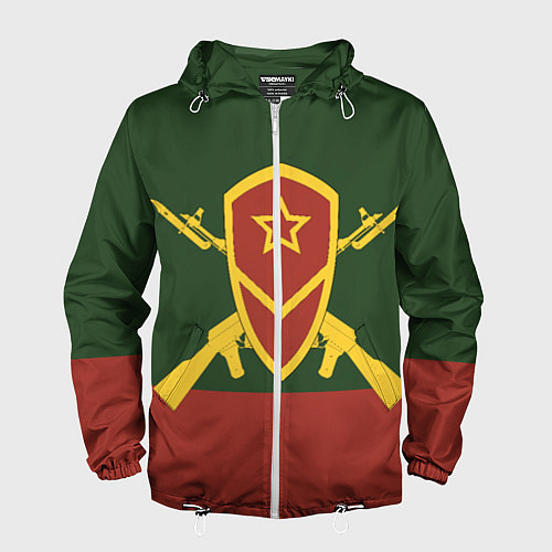 Мужская ветровка Мотострелковые войска: герб со щитом / 3D-Белый – фото 1
