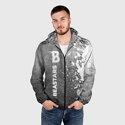 Ветровка с капюшоном мужская Beastars - grey gradient по-вертикали, цвет: 3D-черный — фото 2