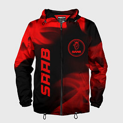Мужская ветровка Saab - red gradient вертикально