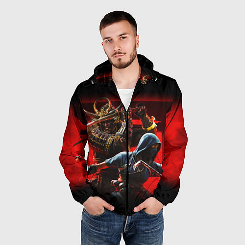 Мужская ветровка Assassins Creed Тени / 3D-Черный – фото 3