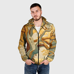 Ветровка с капюшоном мужская Дерево в японском стиле, цвет: 3D-черный — фото 2