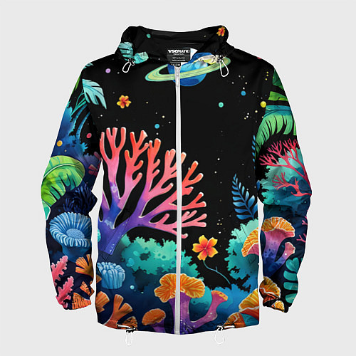 Мужская ветровка Космический подводный мир / 3D-Белый – фото 1