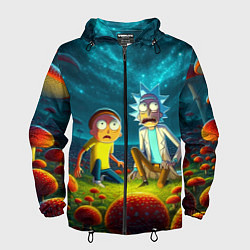 Мужская ветровка Rick and Morty on the fly agaric planet
