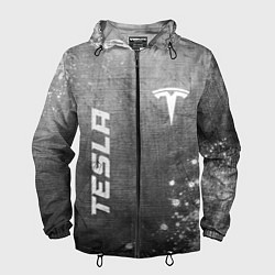Мужская ветровка Tesla - grey gradient вертикально