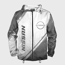 Мужская ветровка Nissan - white gradient вертикально
