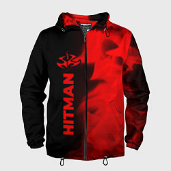 Мужская ветровка Hitman - red gradient по-вертикали