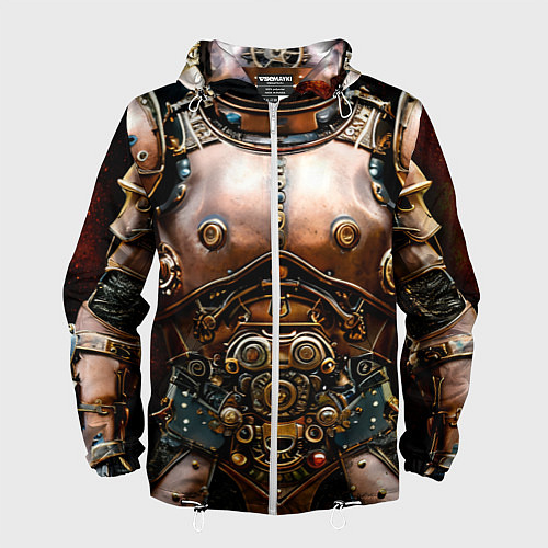 Мужская ветровка Рыцарские доспехи фэнтези Стимпанк / 3D-Белый – фото 1