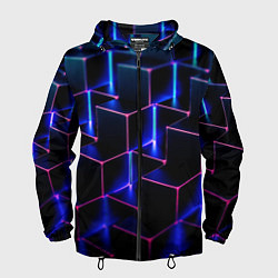 Ветровка с капюшоном мужская Zoom, цвет: 3D-черный