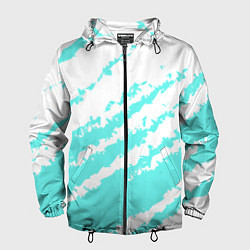 Мужская ветровка The color is light blue and white