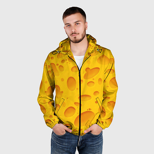 Мужская ветровка Сыр / 3D-Черный – фото 3