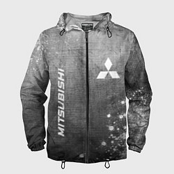 Мужская ветровка Mitsubishi - grey gradient вертикально