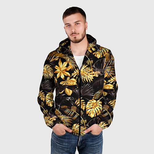 Мужская ветровка Золотые тропики / 3D-Черный – фото 3