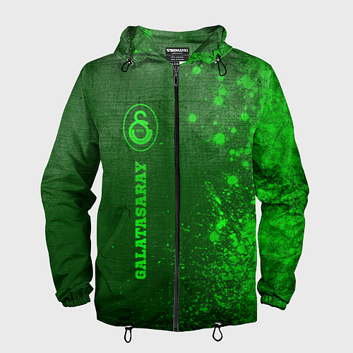 Мужская ветровка Galatasaray - green gradient по-вертикали / 3D-Черный – фото 1