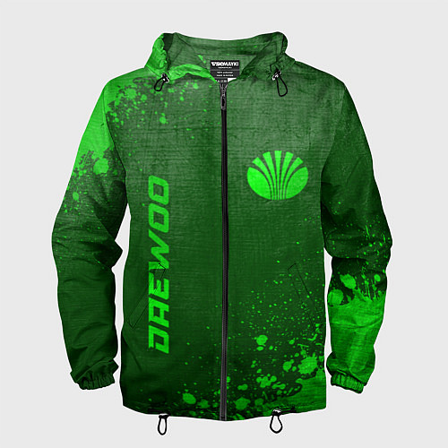 Мужская ветровка Daewoo - green gradient вертикально / 3D-Черный – фото 1