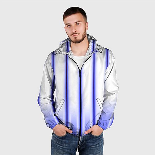 Мужская ветровка Striped suit / 3D-Черный – фото 3