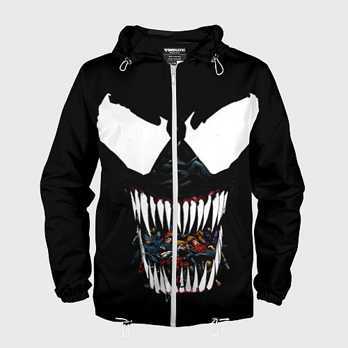 Мужская ветровка Веном жрет / 3D-Белый – фото 1
