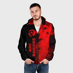 Ветровка с капюшоном мужская ARC Raiders - red gradient по-вертикали, цвет: 3D-черный — фото 2
