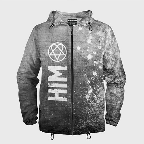 Мужская ветровка HIM - grey gradient по-вертикали / 3D-Черный – фото 1