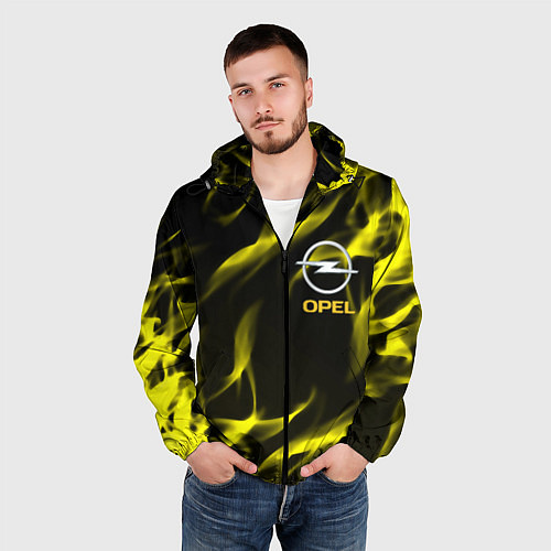 Мужская ветровка Opel огненный стиль / 3D-Черный – фото 3