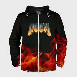 Мужская ветровка Doom огненная текстура