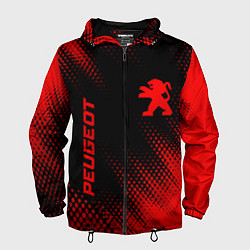 Мужская ветровка Peugeot - red gradient вертикально