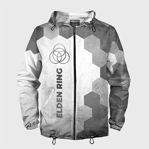 Мужская ветровка Elden Ring - white gradient по-вертикали / 3D-Черный – фото 1