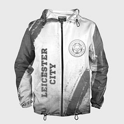 Ветровка с капюшоном мужская Leicester City - white gradient вертикально, цвет: 3D-черный
