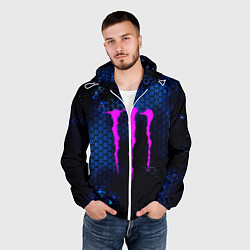 Ветровка с капюшоном мужская Monster energy броня, цвет: 3D-белый — фото 2