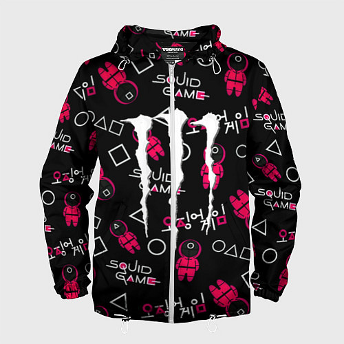 Мужская ветровка Monster energy x Ojingeo geim / 3D-Белый – фото 1