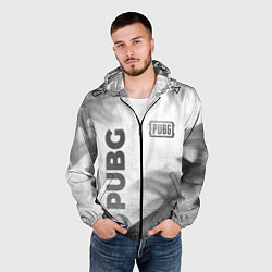 Ветровка с капюшоном мужская PUBG - white gradient вертикально, цвет: 3D-черный — фото 2