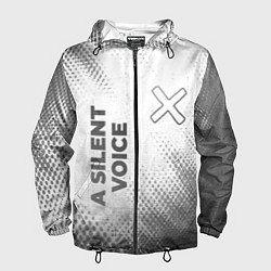 Ветровка с капюшоном мужская A Silent Voice - white gradient вертикально, цвет: 3D-черный