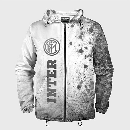 Мужская ветровка Inter - white gradient по-вертикали / 3D-Черный – фото 1