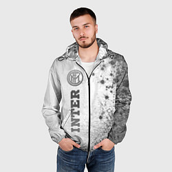 Ветровка с капюшоном мужская Inter - white gradient по-вертикали, цвет: 3D-черный — фото 2