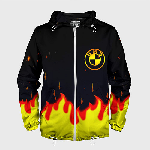 Мужская ветровка BMW огненный / 3D-Белый – фото 1