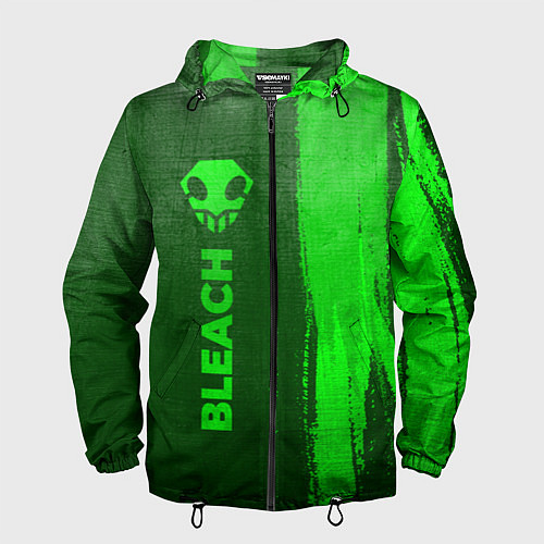 Мужская ветровка Bleach - green gradient по-вертикали / 3D-Черный – фото 1