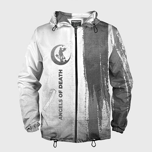 Мужская ветровка Angels of Death - white gradient по-вертикали / 3D-Черный – фото 1