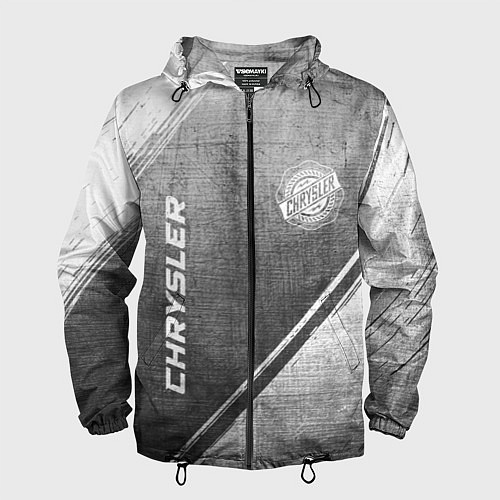 Мужская ветровка Chrysler - grey gradient вертикально / 3D-Черный – фото 1