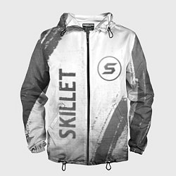 Ветровка с капюшоном мужская Skillet - white gradient вертикально, цвет: 3D-черный