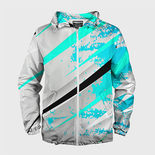 Мужская ветровка Color white light blue / 3D-Белый – фото 1