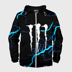 Мужская ветровка Monster energy неоновые молнии