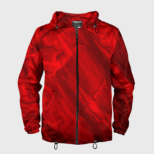 Мужская ветровка Красный камень абстракция / 3D-Черный – фото 1