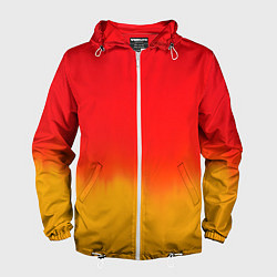 Мужская ветровка Абстракция с красным и желтым