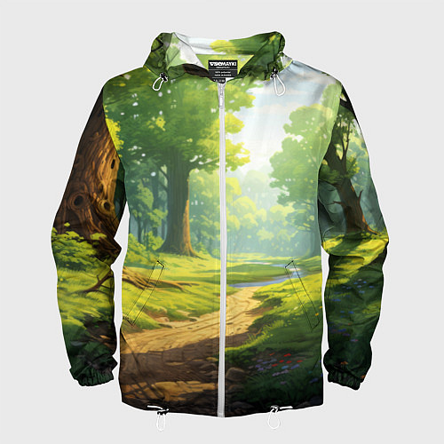 Мужская ветровка Fabulous forest / 3D-Белый – фото 1
