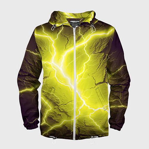 Мужская ветровка Color yellow black / 3D-Белый – фото 1